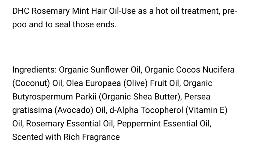 DHC Rosemary Mint Hair Oil 2 for $20